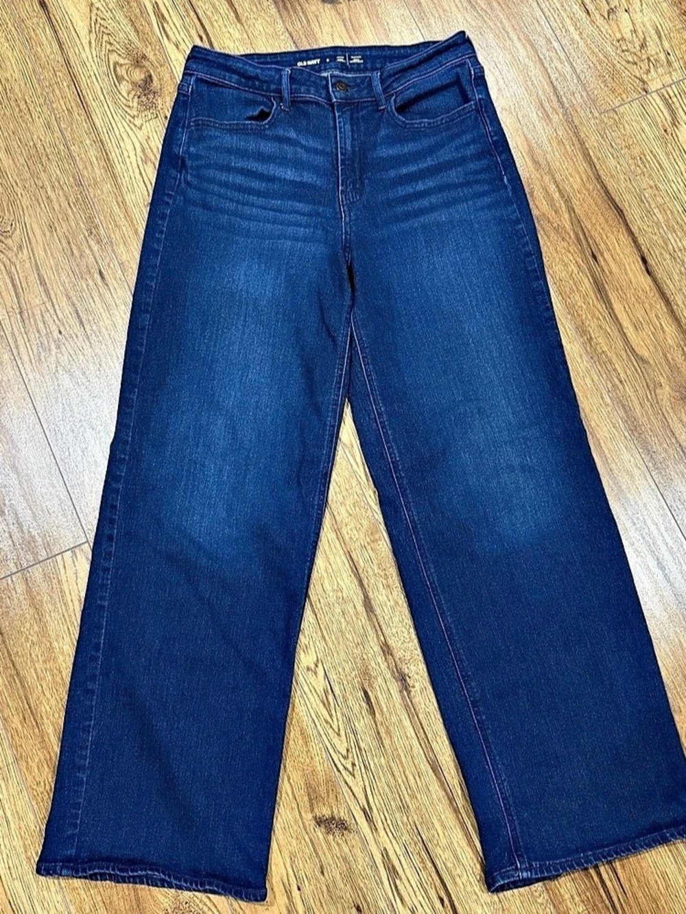 Old Navy High-Waisted Wow Wide-Leg Jeans Wide Leg Jeans in Blue Waist 8 Like New